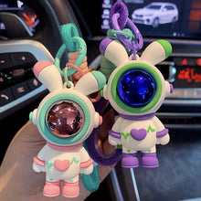Load image into Gallery viewer, Car Key Chain Pendant Cartoon Space Rabbit Heart Pendant Keychain Delicate Simple Key Chain for Girls Couple Bag Gifts
