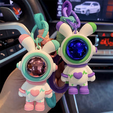 Load image into Gallery viewer, Car Key Chain Pendant Cartoon Space Rabbit Heart Pendant Keychain Delicate Simple Key Chain for Girls Couple Bag Gifts