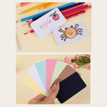 Load image into Gallery viewer, 100pcs/box Kraft Paper Card Color Blank Business Card Message Thank You Card Writing Card Label Bookmark Learning Card