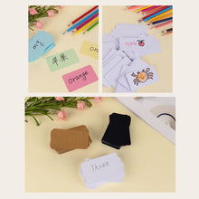 Load image into Gallery viewer, 100pcs/box Kraft Paper Card Color Blank Business Card Message Thank You Card Writing Card Label Bookmark Learning Card