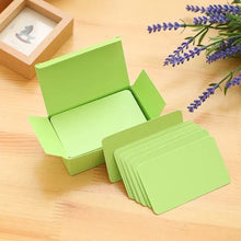 Load image into Gallery viewer, 100pcs/box Kraft Paper Card Color Blank Business Card Message Thank You Card Writing Card Label Bookmark Learning Card