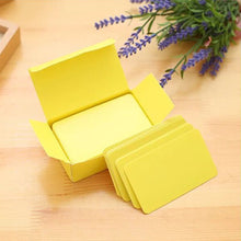 Load image into Gallery viewer, 100pcs/box Kraft Paper Card Color Blank Business Card Message Thank You Card Writing Card Label Bookmark Learning Card