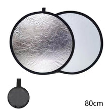 Load image into Gallery viewer, Reflector 5in1 2in1 30CM 60CM 80CM 110CM Silver White Gold Portable Collapsible Soft Light Round Photography for Studio