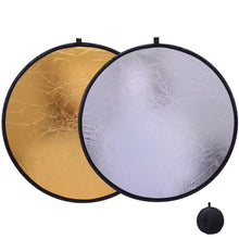 Load image into Gallery viewer, Reflector 5in1 2in1 30CM 60CM 80CM 110CM Silver White Gold Portable Collapsible Soft Light Round Photography for Studio