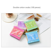 Load image into Gallery viewer, 100pcs Pack Double Head Cotton Swab Women Makeup Cotton Buds Tip For Medical Wood Sticks Nose Ears Cleaning Health Care Tools