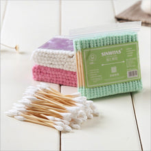 Load image into Gallery viewer, 100pcs Pack Double Head Cotton Swab Women Makeup Cotton Buds Tip For Medical Wood Sticks Nose Ears Cleaning Health Care Tools