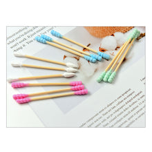 Load image into Gallery viewer, 100pcs Pack Double Head Cotton Swab Women Makeup Cotton Buds Tip For Medical Wood Sticks Nose Ears Cleaning Health Care Tools