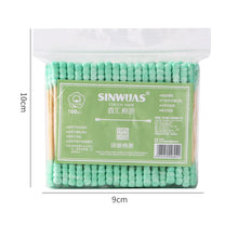 Load image into Gallery viewer, 100pcs Pack Double Head Cotton Swab Women Makeup Cotton Buds Tip For Medical Wood Sticks Nose Ears Cleaning Health Care Tools