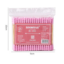 Load image into Gallery viewer, 100pcs Pack Double Head Cotton Swab Women Makeup Cotton Buds Tip For Medical Wood Sticks Nose Ears Cleaning Health Care Tools