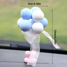 Load image into Gallery viewer, Car Interior Shaking Head Ballons Heart Ornament Decoration with Spring Shake Head Decor Double-sided Tape