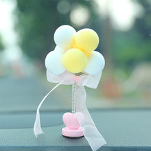 Load image into Gallery viewer, Car Interior Shaking Head Ballons Heart Ornament Decoration with Spring Shake Head Decor Double-sided Tape