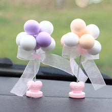 Load image into Gallery viewer, Car Interior Shaking Head Ballons Heart Ornament Decoration with Spring Shake Head Decor Double-sided Tape