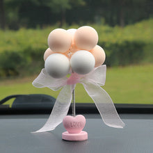 Load image into Gallery viewer, Car Interior Shaking Head Ballons Heart Ornament Decoration with Spring Shake Head Decor Double-sided Tape