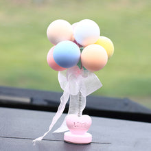 Load image into Gallery viewer, Car Interior Shaking Head Ballons Heart Ornament Decoration with Spring Shake Head Decor Double-sided Tape