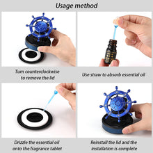 Load image into Gallery viewer, Creative Car Central Control Air Freshener Mini Solar Rotate Rudder Decoration Car Perfume Air Freshener Fragrance Ornament