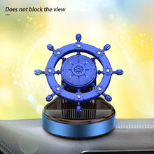 Load image into Gallery viewer, Creative Car Central Control Air Freshener Mini Solar Rotate Rudder Decoration Car Perfume Air Freshener Fragrance Ornament
