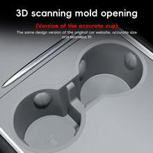 Load image into Gallery viewer, Car Interior Center Console TPE Water Cup Holder Insert with Car Key Card Slot For Tesla Model Y 2021 2022 2023 2024 Model 3 2017-0223