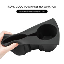 Load image into Gallery viewer, Car Interior Center Console TPE Water Cup Holder Insert with Car Key Card Slot For Tesla Model Y 2021 2022 2023 2024 Model 3 2017-0223