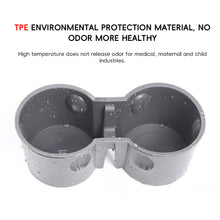 Load image into Gallery viewer, Car Interior Center Console TPE Water Cup Holder Insert with Car Key Card Slot For Tesla Model Y 2021 2022 2023 2024 Model 3 2017-0223