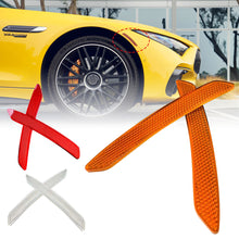 Load image into Gallery viewer, 2Pcs Car Reflective Side Marker Sticker Warning Tape Strips Car Exterior Wheel Eyebrow Stickers Automotive Reflector Stickers
