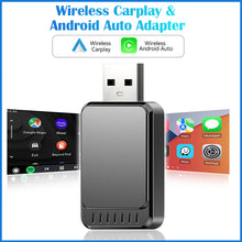 Load image into Gallery viewer, Universal 2 in 1 Wireless CarPlay Adapter Wireless Android Auto Adapter for Audi Mercedes Mazda Subaru Citroen Kia