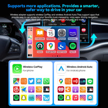 Load image into Gallery viewer, Universal 2 in 1 Wireless CarPlay Adapter Wireless Android Auto Adapter for Audi Mercedes Mazda Subaru Citroen Kia