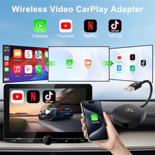 Load image into Gallery viewer, Upgrade Car Adapter Apple CarPlay Wired To Wireless Adapter Mini Box Plug And Play Dongle with Video Function For lPhone Benz Audi Mazda Kia Toyota VW Nissan Subaru