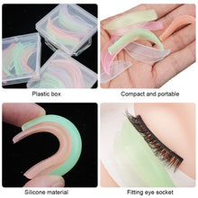 Load image into Gallery viewer, 4 Pairs Jelly Color Self Adhesive Keratin Eyelash Perm Silicone Pad Eyelash Perming Pad Reusable False Eye Lash Curler Lift Shield Pad