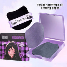Load image into Gallery viewer, 100 Sheets Oil Clear Blotting Paper With Powder Puff Oil Control And Makeup Setting Oil Absorbing Wipes Cosmetic Tool