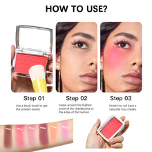 Load image into Gallery viewer, 3D Relief Blush Palette Embossed Powder Blush Peach Pink Coral Tint Makeup Brown Cheek Contour Rouge Face Brightens Cosmetics