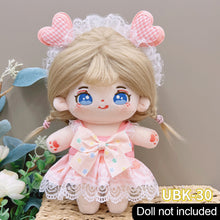 Load image into Gallery viewer, 20CM Cotton Doll Rompers Cartoon Plush Doll Replacement Outfit Lolita Dress Playing House Accessories Mini Clothes
