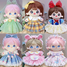 Load image into Gallery viewer, 20CM Cotton Doll Rompers Cartoon Plush Doll Replacement Outfit Lolita Dress Playing House Accessories Mini Clothes