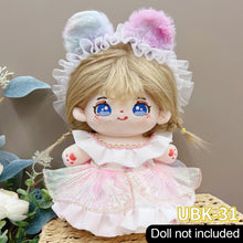 Load image into Gallery viewer, 20CM Cotton Doll Rompers Cartoon Plush Doll Replacement Outfit Lolita Dress Playing House Accessories Mini Clothes