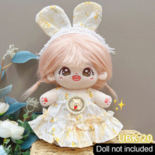 Load image into Gallery viewer, 20CM Cotton Doll Rompers Cartoon Plush Doll Replacement Outfit Lolita Dress Playing House Accessories Mini Clothes