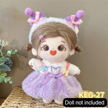 Load image into Gallery viewer, 20CM Cotton Doll Rompers Cartoon Plush Doll Replacement Outfit Cute Dress Playing House Accessories Mini Clothes