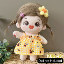Load image into Gallery viewer, 20CM Cotton Doll Rompers Cartoon Plush Doll Replacement Outfit Cute Dress Playing House Accessories Mini Clothes