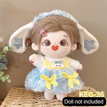 Load image into Gallery viewer, 20CM Cotton Doll Rompers Cartoon Plush Doll Replacement Outfit Cute Dress Playing House Accessories Mini Clothes