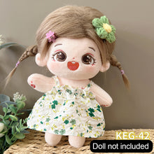 Load image into Gallery viewer, 20CM Cotton Doll Rompers Cartoon Plush Doll Replacement Outfit Cute Dress Playing House Accessories Mini Clothes