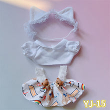 Load image into Gallery viewer, 20CM Cotton Doll Rompers Cartoon Plush Doll Replacement Outfit Lolita Dress Playing House Accessories Mini Clothes