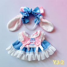 Load image into Gallery viewer, 20CM Cotton Doll Rompers Cartoon Plush Doll Replacement Outfit Lolita Dress Playing House Accessories Mini Clothes
