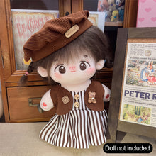 Load image into Gallery viewer, 20CM Cotton Doll Overalls Cartoon Plush Doll Replacement Outfit Playing House Accessories Mini Clothes