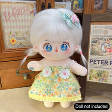 Load image into Gallery viewer, 20CM Cotton Doll Overalls Cartoon Plush Doll Replacement Outfit Playing House Accessories Mini Clothes