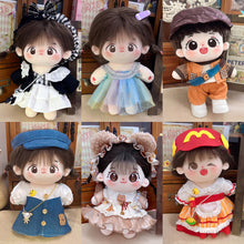 Load image into Gallery viewer, 20CM Cotton Doll Rompers Cartoon Plush Doll Replacement Outfit Lolita Dress Playing House Accessories Mini Clothes