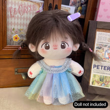 Load image into Gallery viewer, 20CM Cotton Doll Rompers Cartoon Plush Doll Replacement Outfit Lolita Dress Playing House Accessories Mini Clothes