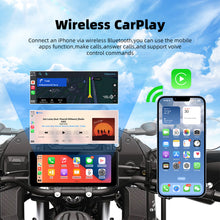 Load image into Gallery viewer, 7.0inch IPS Wireless Motorcycle CarPlay Navigation Android Auto Airplay Motorcycle Wireless Helmet Screen DVR with Dual Bluetooth