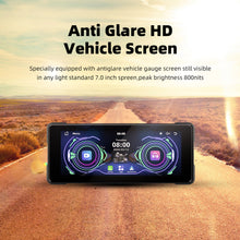 Load image into Gallery viewer, 7.0inch IPS Wireless Motorcycle CarPlay Navigation Android Auto Airplay Motorcycle Wireless Helmet Screen DVR with Dual Bluetooth
