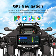 Load image into Gallery viewer, 7.0inch IPS Wireless Motorcycle CarPlay Navigation Android Auto Airplay Motorcycle Wireless Helmet Screen DVR with Dual Bluetooth