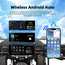 Load image into Gallery viewer, 7.0inch IPS Wireless Motorcycle CarPlay Navigation Android Auto Airplay Motorcycle Wireless Helmet Screen DVR with Dual Bluetooth