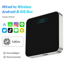Load image into Gallery viewer, Car Smart Android Auto Wireless Carplay Ai Box Adapter Wired To Wireless Adapter Carplay Plug And Play For lPhone Phone