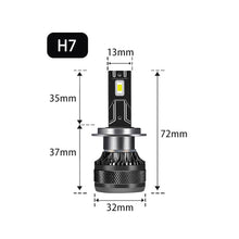 Load image into Gallery viewer, 1PC 200W Car LED Headlight H1 H8 H11 HB3 HB4 9005 9006 H4 H7 LED Lights 6000K 50000LM Auto LED Lamp Turbo Fog Light Bulbs DC 12V